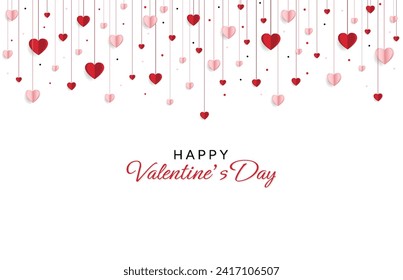 Feliz día de San Valentín. con composición de amor creativa de los corazones. Ilustración del vector