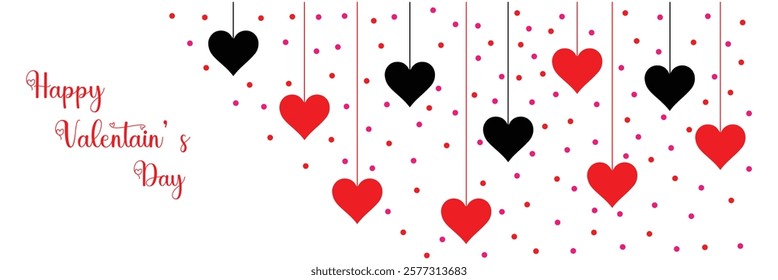 Happy valentine day. with creative love composition of the hearts. Vector illustration .