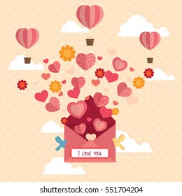 Happy Valentine Day design background Vector Illustration