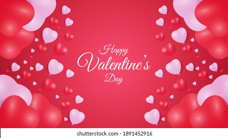 Happy Valentine day design with beautiful heart