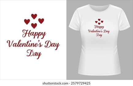 Happy Valentine Day Elegant Typography t-shirt design