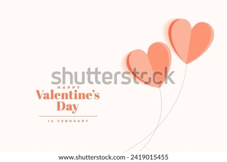 happy valentine day eve background with love heart balloon vector