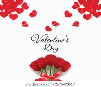 happy valentine day gift flower creative inscripti eps