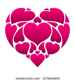 Happy Valentine Day greeting card. Pink heart shape. Love romantic background. weeding design.