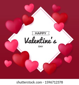 Happy Valentine Day Greeting Card Background