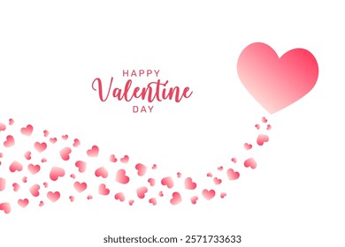  Happy valentine day greeting card with heart shape design