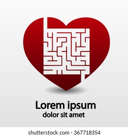 Happy valentine day. Greeting card template.  abstract background. Vector illustration. Black elements of art of love. Lettering for date.