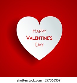 Happy Valentine Day greeting card with hearts, vector illustration of loving hearts