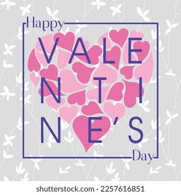  happy valentine day with heart background 05B