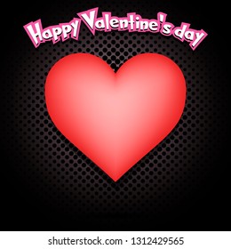 Happy Valentine day and Heart. Pattern for banner, poster, greeting card, party invitation. Vector illustration
