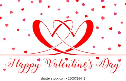 happy valentine day with hearts background