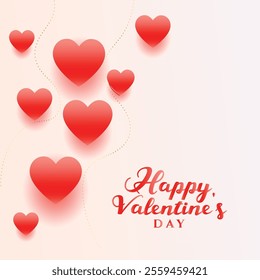 Happy valentine day with hearts decoration