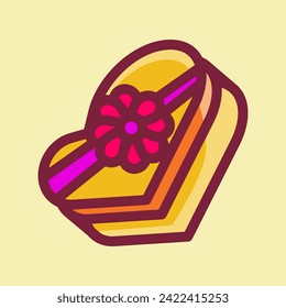 Happy Valentine Day Icon Vector