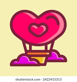 Happy Valentine Day Icon Vector