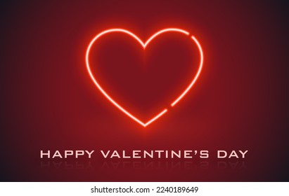 Happy valentine day invitation card with hearts for the day of love, on color background