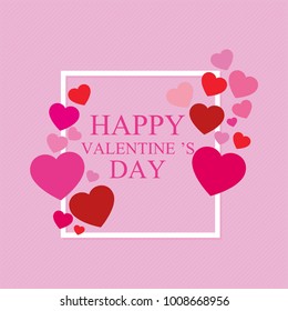 Happy valentine day layout template design