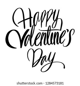 Happy Valentine Day Lettering Art