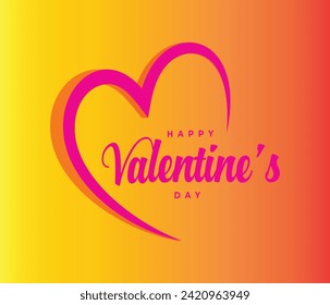 Happy valentine day logo design for templates