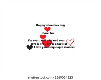 Happy valentine day logo design ,vector , T shirt ,poster and card , illustration and isolate template which contain a symbol of love . 