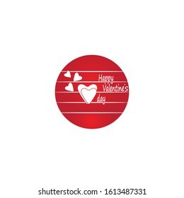 Happy valentine day logo vector template