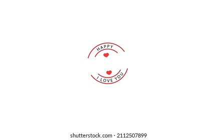 Happy valentine day logo vector design