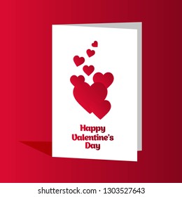 happy Valentine Day Love Background. 14th February Valentine's Day Template