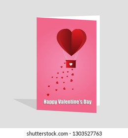 happy Valentine Day Love Background. 14th February Valentine's Day Template