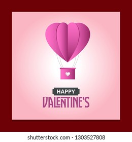 happy Valentine Day Love Background. 14th February Valentine's Day Template