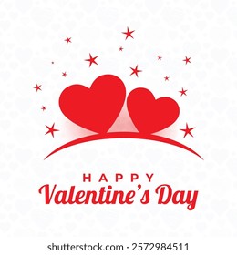 Happy valentine day love hearts vector design