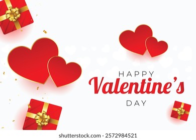 Happy valentine day love hearts vector design