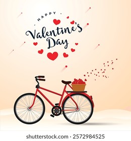 Happy valentine day love hearts vector design