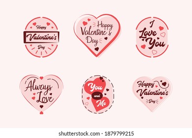 Happy Valentine Day Love Labels