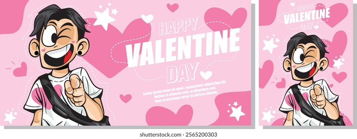 Happy Valentine Day. Perfect for Valentine's Day cards, invitations, posters, and festive designs.