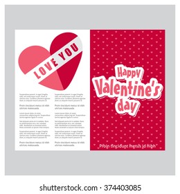 Happy valentine day pink pattern background poster template