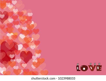 Happy Valentine Day, Poster template on abstract background, Holiday Vector Illustration colorful design.