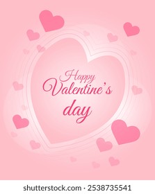 Happy valentine day poster template celebration love wallpaper beautiful heart romantic wallpaper