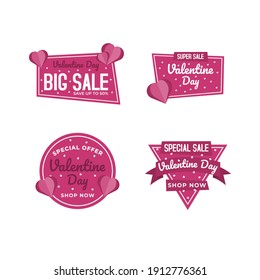 Happy Valentine Day Sale Discount Template Vector Design