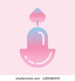 happy valentine day set icon with gradient color