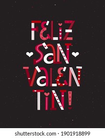 Happy Valentine Day in Spanish greeting card