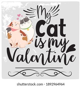 Happy valentine day t shirt design. Vector print design for t shirt, mug, poster,  sticker