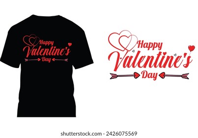 Happy valentine day t shirt design.