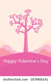 Happy Valentine Day Tree of Heart