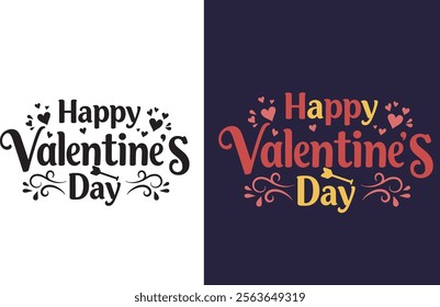 Happy valentine day tshirt design vector