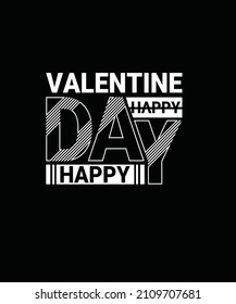 Happy Valentine Day Typography Design