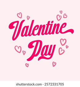 Happy Valentine Day Typography Vector Design. Valentine Greeting Card