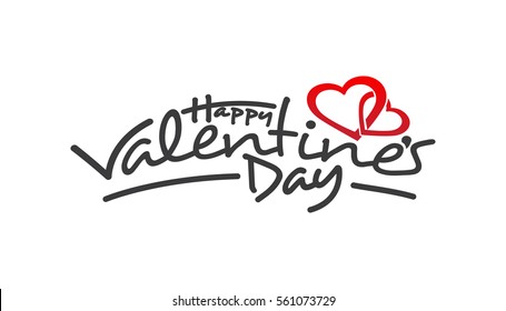 Happy valentine day typography Vector art