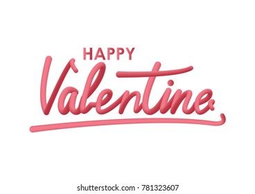 Happy Valentine Day Typography vector