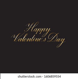 Happy Valentine Day vector calligraphy card design