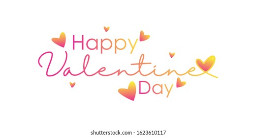 Happy valentine day vector design background, with the concept of typography and heart or love