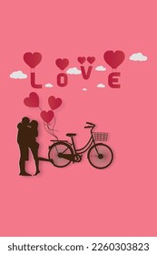
 Herzlichen Glückwunsch Valentinstag, Vektordesign-Illustration.